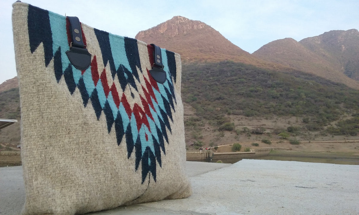 Handwoven Geometric Tote Bag