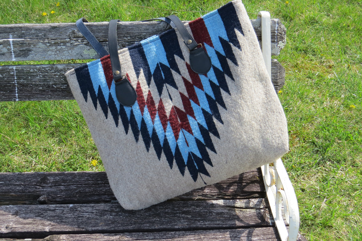 Handwoven Geometric Tote Bag