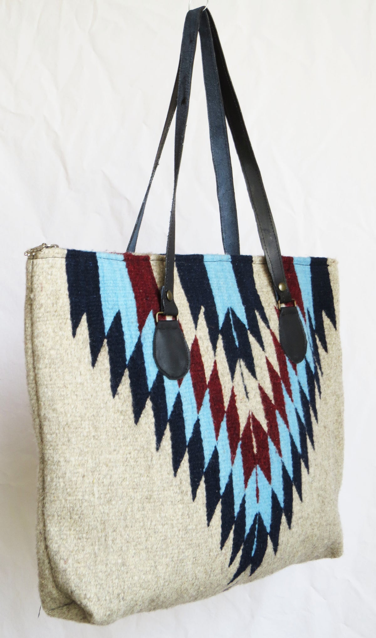 Handwoven Geometric Tote Bag